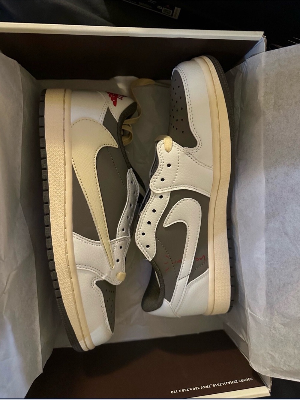 Nike Low-Top Sneakers in White, Olive Drab, and Cream